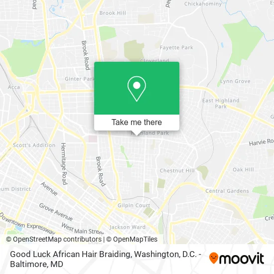 Mapa de Good Luck African Hair Braiding
