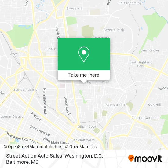 Street Action Auto Sales map