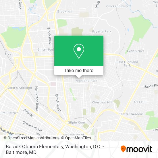 Barack Obama Elementary map