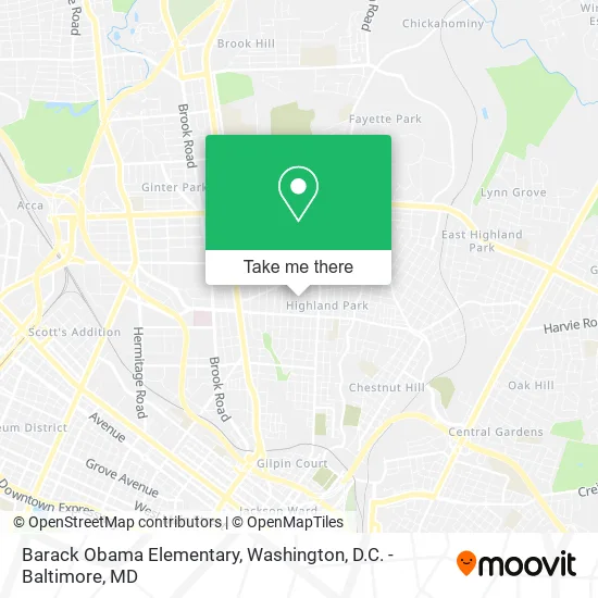 Barack Obama Elementary map