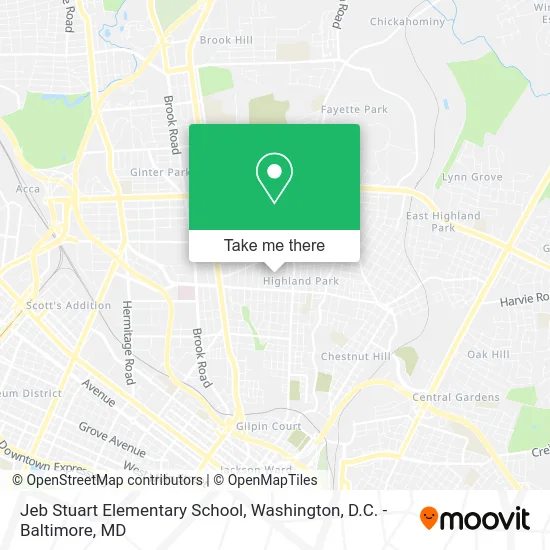 Jeb Stuart Elementary School map