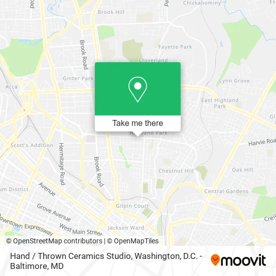 Hand / Thrown Ceramics Studio map