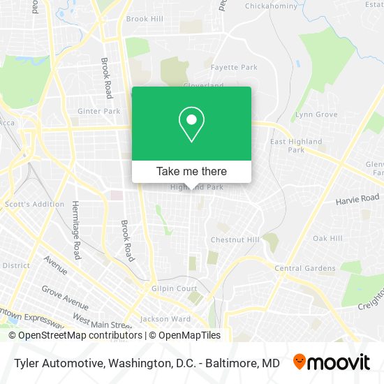 Mapa de Tyler Automotive