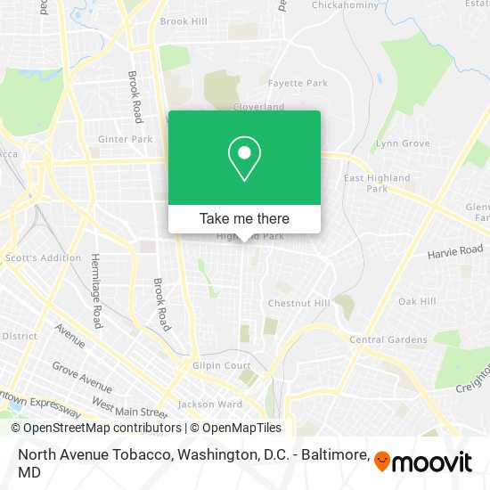 North Avenue Tobacco map