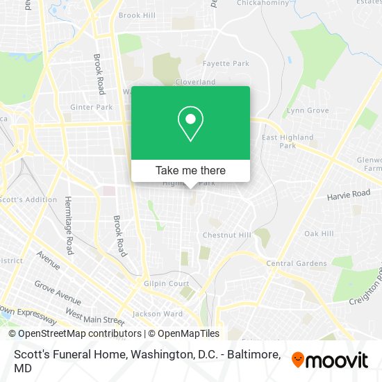 Scott's Funeral Home map