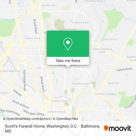 Scott's Funeral Home map