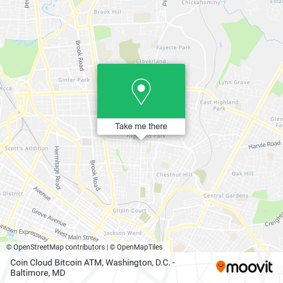 Coin Cloud Bitcoin ATM map