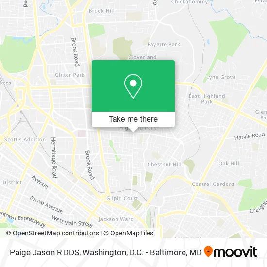 Paige Jason R DDS map