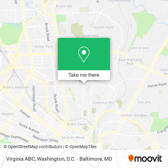 Mapa de Virginia ABC