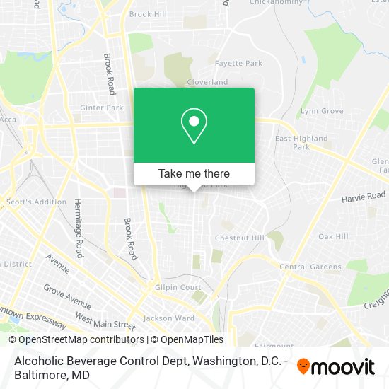 Mapa de Alcoholic Beverage Control Dept