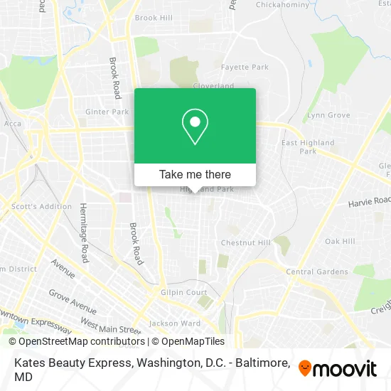 Kates Beauty Express map