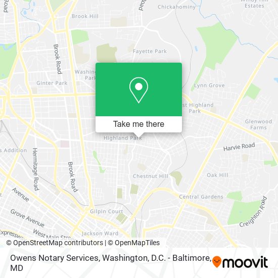 Owens Notary Services map
