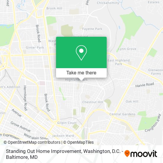 Standing Out Home Improvement map