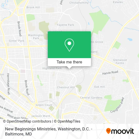 New Beginnings Ministries map