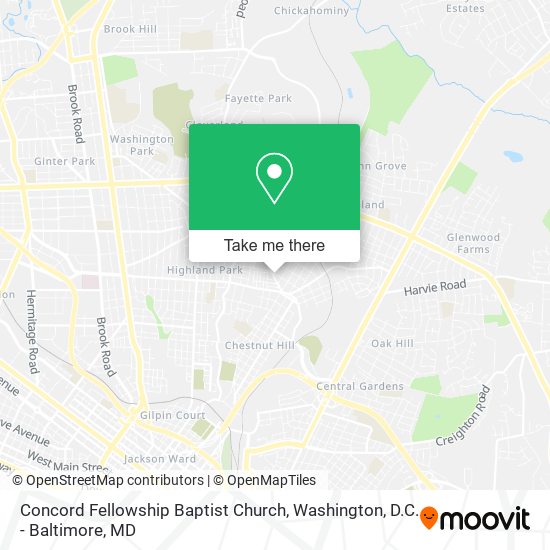 Concord Fellowship Baptist Church map