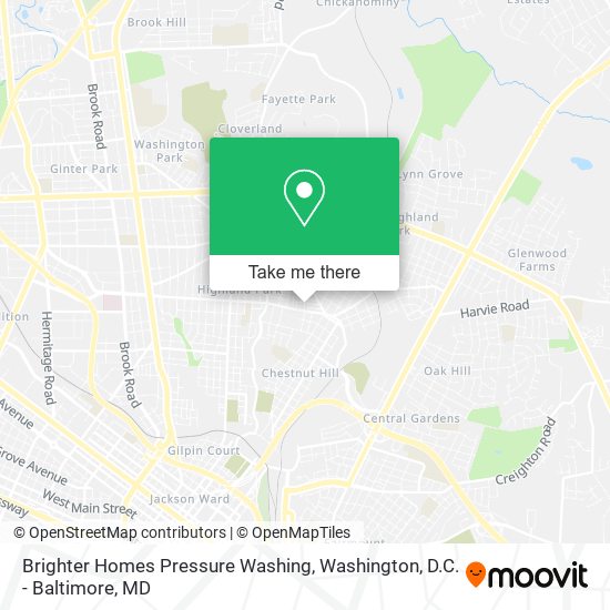 Brighter Homes Pressure Washing map