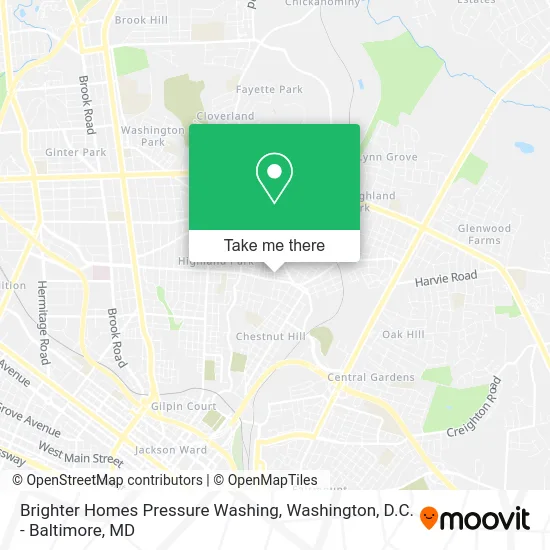 Brighter Homes Pressure Washing map
