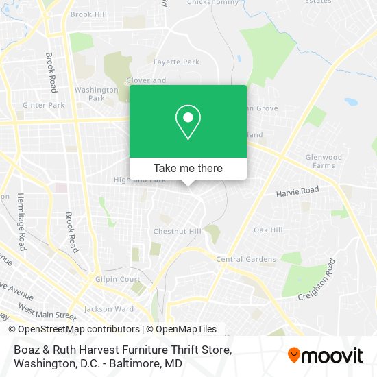 Mapa de Boaz & Ruth Harvest Furniture Thrift Store