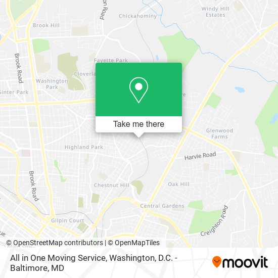 Mapa de All in One Moving Service