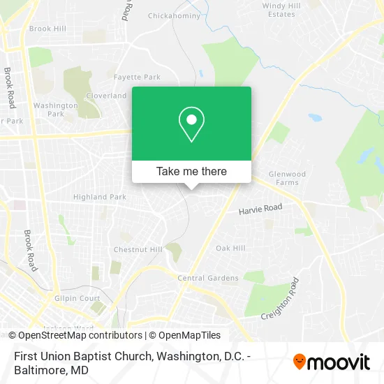 First Union Baptist Church map