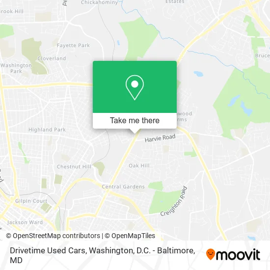 Drivetime Used Cars map