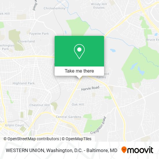 WESTERN UNION map