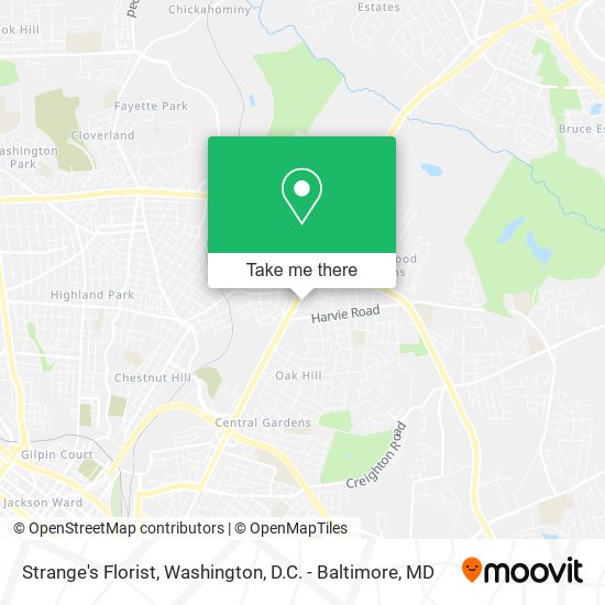 Strange's Florist map