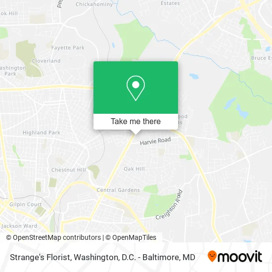 Strange's Florist map