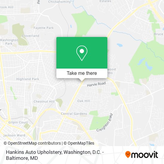 Mapa de Hankins Auto Upholstery