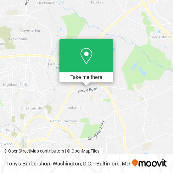 Tony's Barbershop map