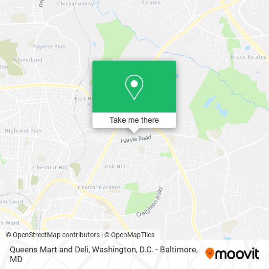 Queens Mart and Deli map