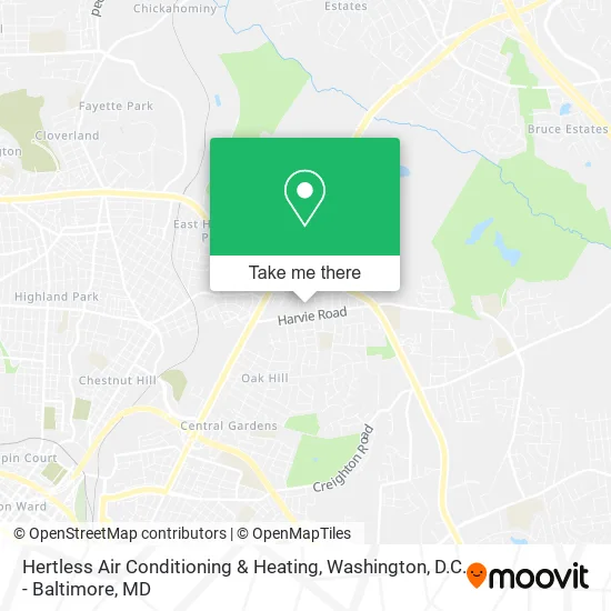 Hertless Air Conditioning & Heating map
