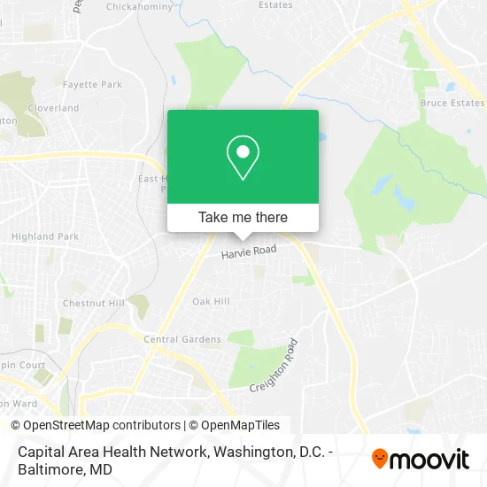 Capital Area Health Network map