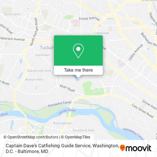 Captain Dave's Catfishing Guide Service map