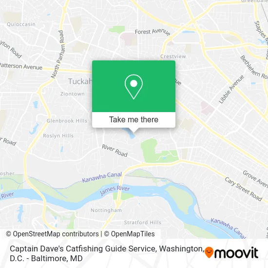 Captain Dave's Catfishing Guide Service map