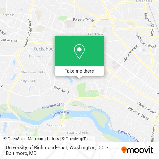 University of Richmond-East map
