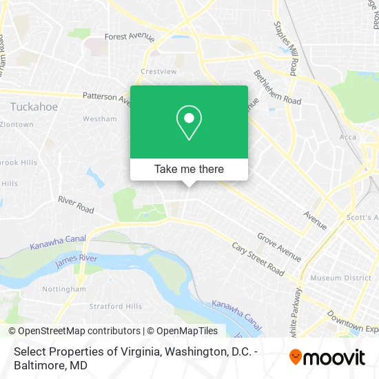 Select Properties of Virginia map