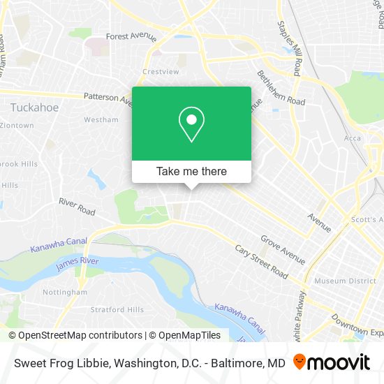 Sweet Frog Libbie map