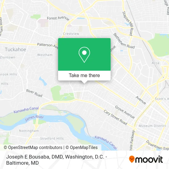 Joseph E Bousaba, DMD map