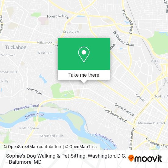 Mapa de Sophie's Dog Walking & Pet Sitting