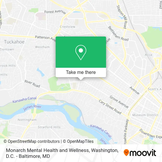 Monarch Mental Health and Wellness map