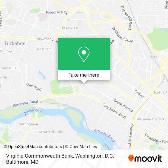 Virginia Commonweath Bank map
