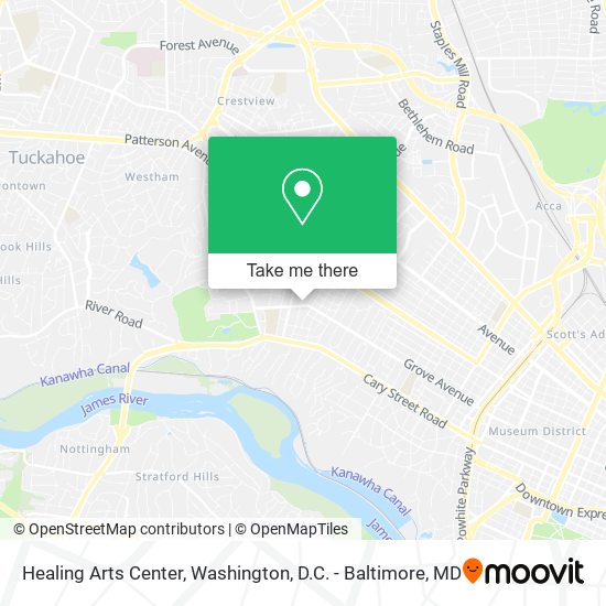Mapa de Healing Arts Center