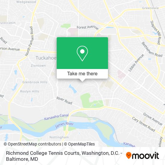 Richmond College Tennis Courts map