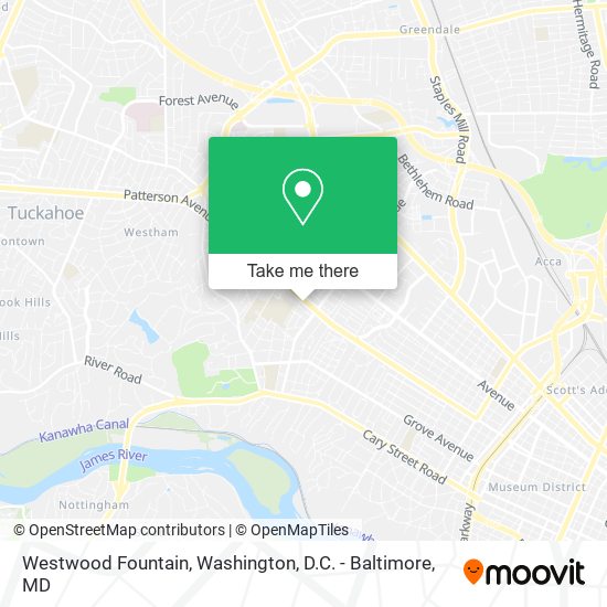 Westwood Fountain map