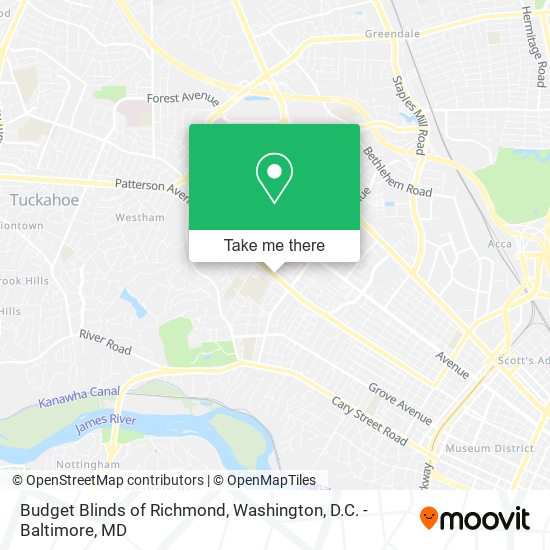 Budget Blinds of Richmond map