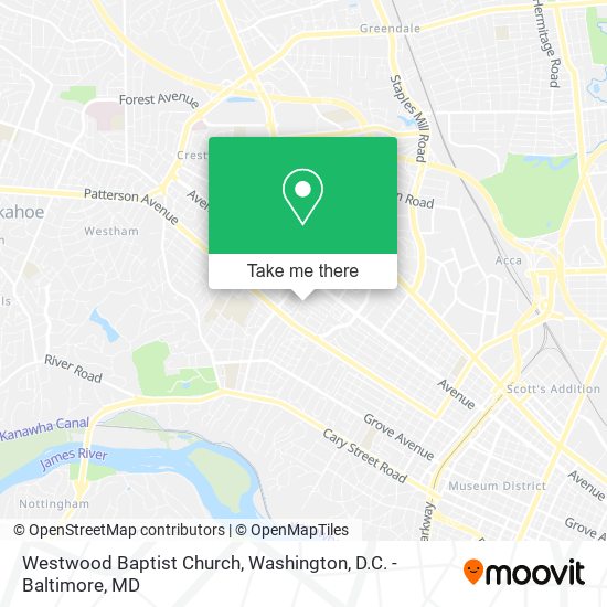 Mapa de Westwood Baptist Church