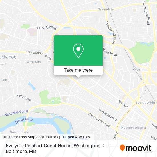 Evelyn D Reinhart Guest House map