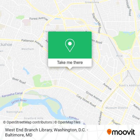 Mapa de West End Branch Library