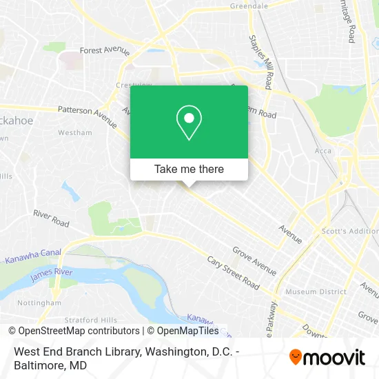 West End Branch Library map